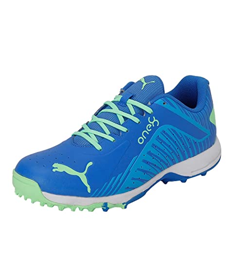 Puma Mens 22 FH Rubber VK Bluemazing-Elektro Green-White Cricket Shoe - 8 UK (10671303)