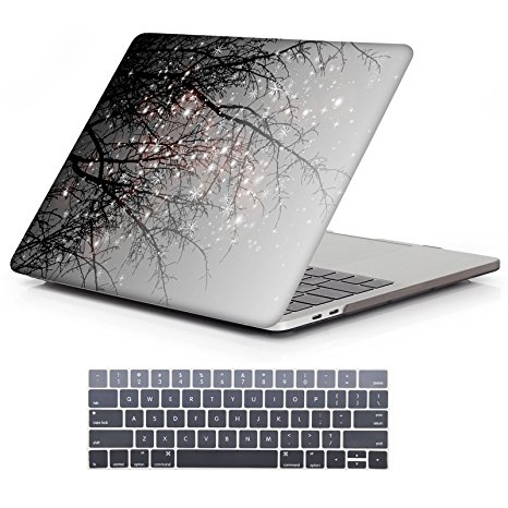 iCasso Macbook New Pro 13 Case 2017 and 2016 Release Hard Shell Cover For Newest Macbook Pro 13"Retina Model A1706/A1708 with/without Touch Bar and Touch ID with Keyboard Cover (Gray Tree)