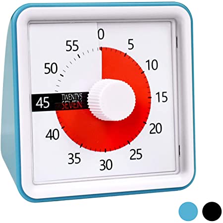 Countdown Timer 3 inch; 60 Minute 1 Hour Visual Timer - Classroom Teaching Tool Office Meeting, Countdown Clock for Kids Exam Time Management (Timer Blue)