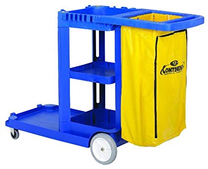 Continental 184BL, Blue Standard Janitorial Cart (Case of 1)