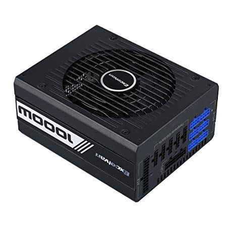 Excelvan 1000-Watt ATX Computer Power Supply, Fully Modular, Switching Supports, Double 6 P6 2PIN, Low Noise, Desktop PC Power Supply for Intel AMD