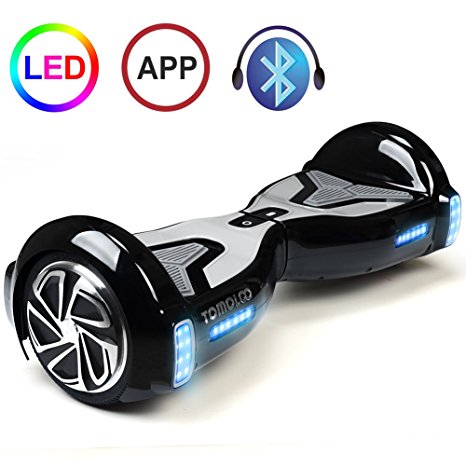 TOMOLOO Hoverboard UL2272 Certified Self-Balancing Scooter with RGB Lights Bluetooth Speaker Customizable App