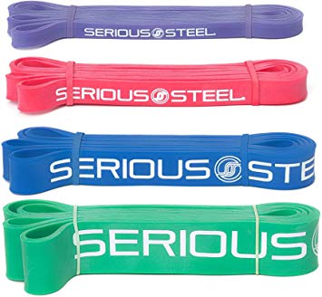 Serious Steel Assisted Pull-Up Band, Resistance & Stretch Band | Powerlifting Bands and Most Durable Pull-Up Assist Bands! (Single Unit) 41" L