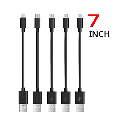 Short Micro USB Charging Station Cable Compatible with Samsung Galaxy s7 s7 edge S3/S4/S5/S6 Note 2/4/5 LG G2 G3 G4 Quick Charge Supported