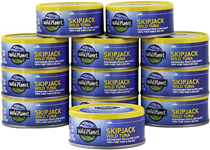 Wild Planet Wild Skipjack Light Tuna, 5-oz. Cans (Count of 12)