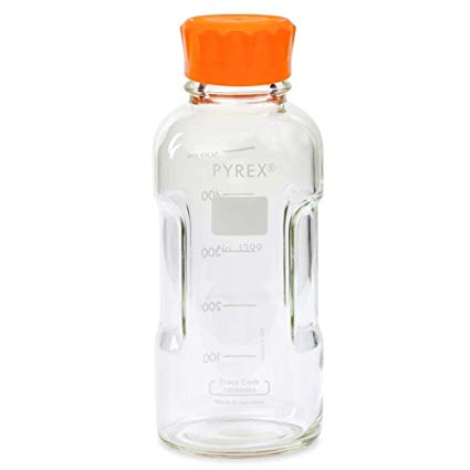 Pyrex Slimline Media Bottle Easy Pour Corning 500ML Glass