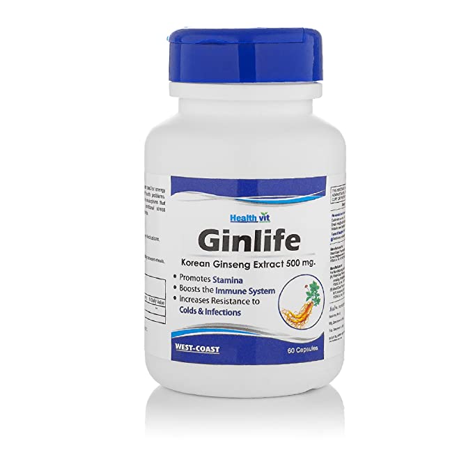 Healthvit Ginlife Ginseng Extract 500 mg - 60 Capsules