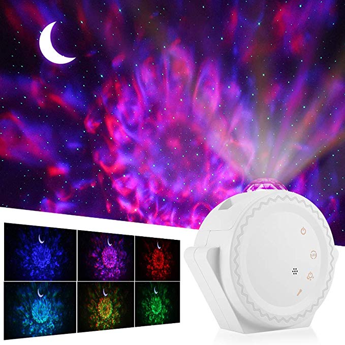Star Night Light Projector ECOWHO Star Projector Sky Starry Laser Projector Nebula Ocean Wave 3 in 1 LED Moon and Star Light Projector for Bedroom Ceiling Party Game Wall