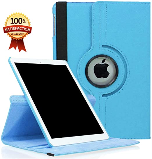 iPad Mini Case Fit iPad Mini 3 case/ipad Mini 2 case/ipad Mini 1 case - 360 Degree Rotating Stand Case Cover with Auto Wake/Sleep Compatible with Apple iPad Mini 1/2/3 case (Cambridge Blue)