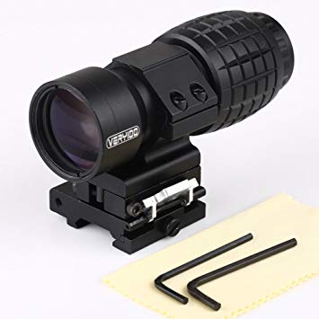VERY100 Tactical 3X Magnifier Scope Sight with Flip to Side 20mm Rail Mount Scopes