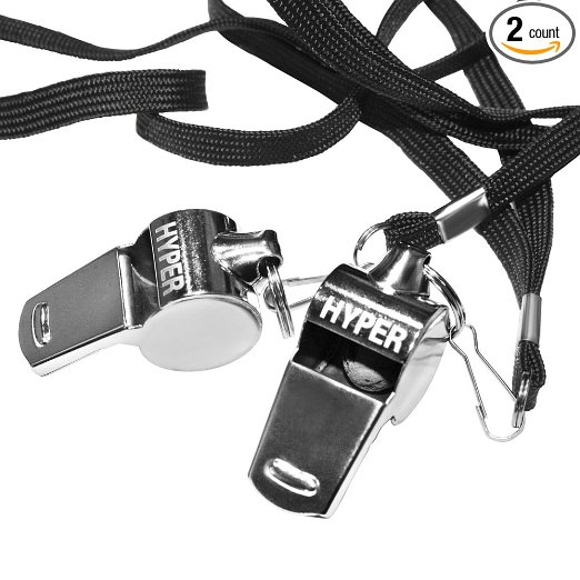 2 Hyper Whistle Set, Stainless Steel Whistles, Extra Loud, Comes with Lanyard / Necklace, Great for Referee, Coaches, Training, Instructor, Sports, Teacher, Lifeguard, Protection, Self Defense, Survival, Emergency, Herding, Boil, Survival, Bird, Boat, Dive, Dog, Blow Whistles. The Best Professional Ultrasonic High Quality Multi Purpose Whistle, Very Strong metal, better than Plastic