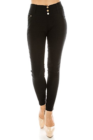Jvini Women's Ultra Soft Cotton Stretch Pull-On Jegging Tight Pants