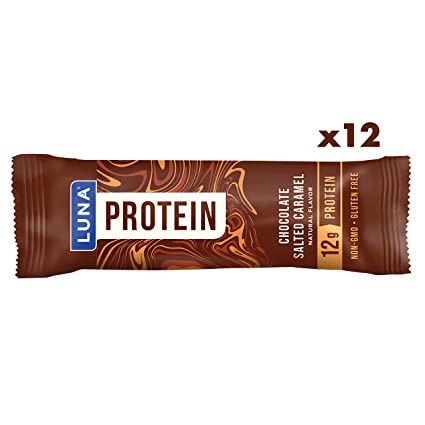 Luna Protein - Gluten Free Protein Bars - Chocolate Salted Caramel Flavor - (1.59 Ounce Snack Bars, 12 Count)