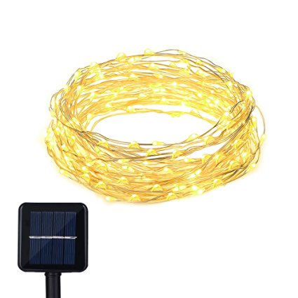 Solar String Lights, Cymas 100LED Fairy String Lights Starry Ambiance Outdoor Lighting for Christmas Homes Patio Décor