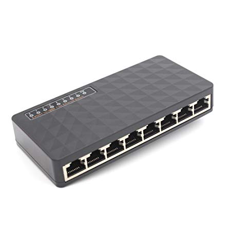 RJ45 Mini 10/100Mbps 8 Ports Fast Ethernet Network Switch For Desktop PC Router … (8 Ports 10/100Mbps)