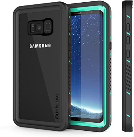 Galaxy S8 Plus Waterproof Case, Punkcase [Extreme Series] [Slim Fit] [IP68 Certified] [Shockproof] [Snowproof] [Dirproof] Armor Cover W/Built in Screen Protector for Samsung Galaxy S8  [Teal]