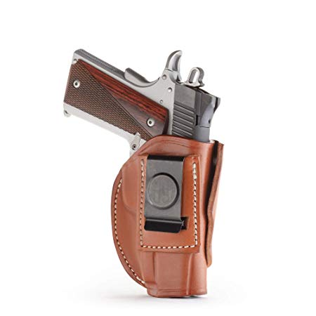 1791 GUNLEATHER 4-Way 1911 Holster - OWB and IWB CCW Holster - Right Handed Leather Gun Holster - Fits All 3 and 4 inch 1911 Models SIG, COLT, Kimber, Ruger, Browning, Taurus (Size 1)