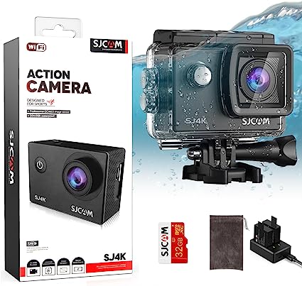 SJCAM SJ4K 4K30FPS Action Camera WiFi Ultra HD Underwater Camera 170 Degree Wide Angle 98FT Waterproof Camera with Case