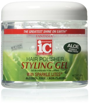 Fantasia IC Hair Polisher Styling Gel with Sparkle Lites 16 Ounce Pack of 2