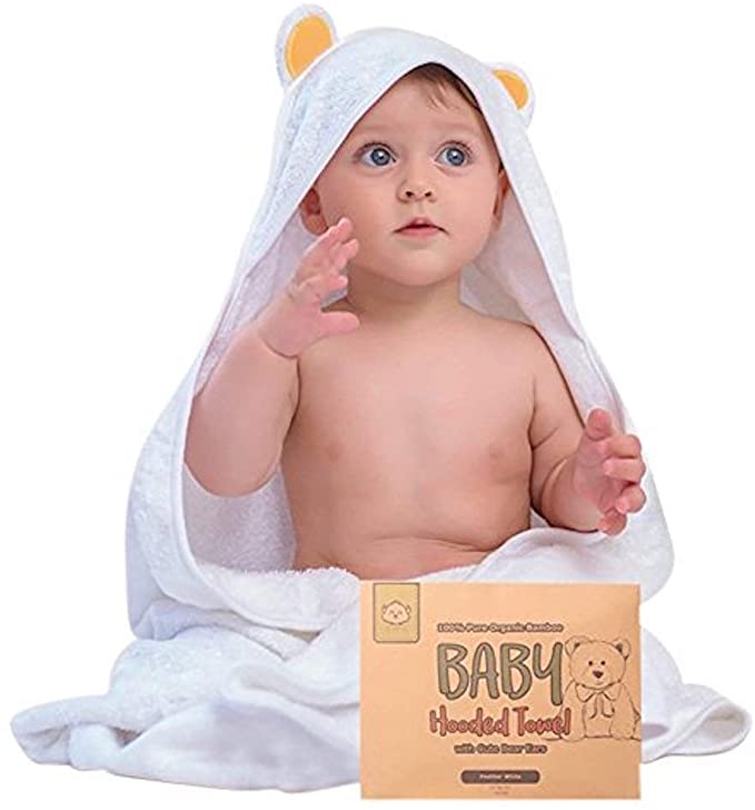 Baby Hooded Towel - Bamboo Baby Towel by KeaBabies - Organic Bamboo Towel - Infant Towels - Large Bamboo Hooded Towel - Baby Bath Towels With Hood For Girls, Babies, Newborn Boys, Toddler (Bear)