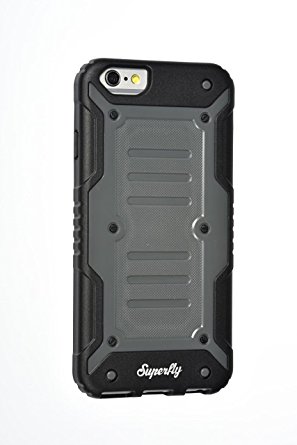 iPhone 6 Cases, Superfly Tank Series, Best Shockproof Protective Case for Extreme Protection of Apple iPhone 6, Innovative Hybrid Design iPhone 6 Case Protection, Apple iPhone 6 Cases (Black / Grey)