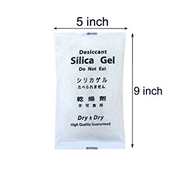 500 Gram Pack of 10 "Dry&dry" Silica Gel Packets Desiccant Dehumidifiers