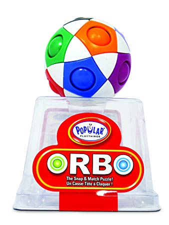 Popular Playthings Orbo by PlaSmart, The Snap And Match Puzzle, Brain Teaser, Fidget Ball, Play to Enhance Memory, Processing Speed, and Concentration, Ages 4 and Up