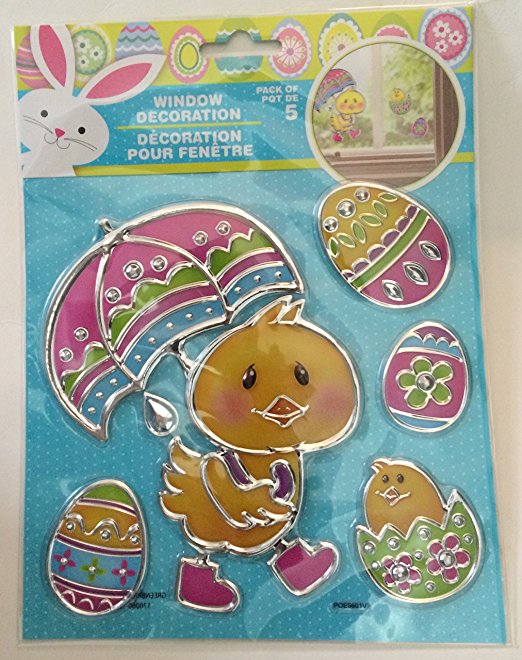 Easter Chick With Easter Eggs 3D Window Decoration Sticker Decal