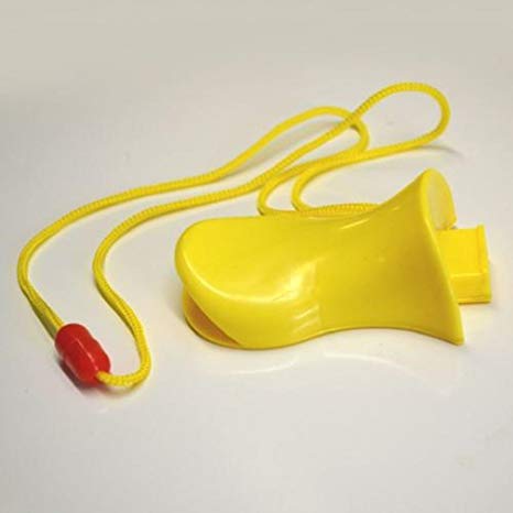 Yellow Duck Whistle on Lanyard with Breakaway (Sold Individually)