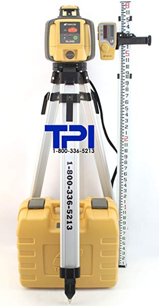 Topcon RL-H4C Horizontal Self-Leveling Rotary Laser with LS-80LR Receiver - Dry Cell Battery Package