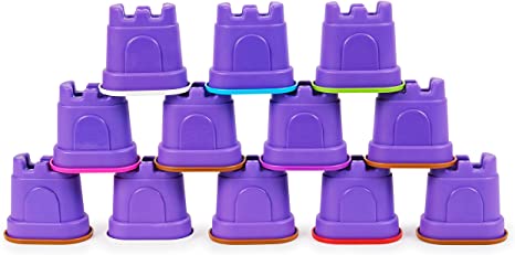 Kinetic Sand, 12-Pack Castle Containers (Amazon Exclusive), Multi-Color Play Sand for Party Favors, Goodie Bags, Sensory Toys for Kids Ages 3 and up