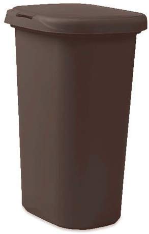 Rubbermaid 5L58 Spring Top Wastebasket, 30-Liter, Gray