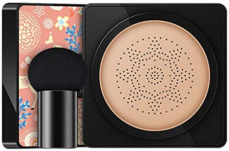 Mushroom Head Air Cushion Foundation CC Cream Water Feeling Flawless BB Cream Moisturizing Oil Control, Lightweight & Smoothing Natural Concealer Gifts for Girl(Natural)