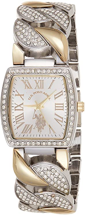 U.S. Polo Assn. Women's Analog-Quartz Watch with Alloy Strap, Silver, 21.5 (Model: USC40203)