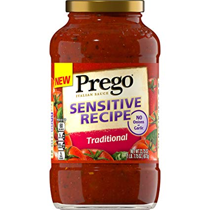 Prego Pasta Sauce, Sensitive Recipe Traditional Jar, 23.75 oz