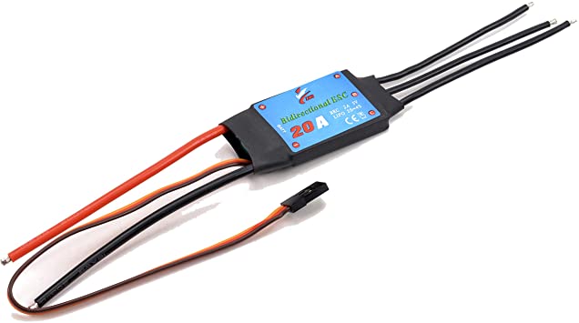 Readytosky Bidirectional 20A Brushless ESC 2-4S 2A 5V UBEC Electric Speed Controller for Remote Control Ship Pneumatic Underwater Propeller