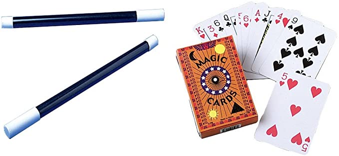 Magic Trick Playing Cards Wand Toy Party Favor Supplies 24 Piece Set Bundle for 12