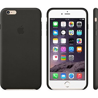 Apple iPhone 6 PLUS Leather Case Black - [Ultra Slim Leather] Case Cover [Genuine Leather] Slim Fit Skin [Defender] Back Leather iPhone 6S PLUS Case - Saddle Brown - Retail Packaging - [BLACK]