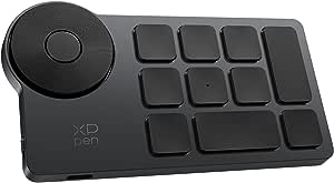 XPPen Mini Keydial ACK05 Wireless Shortcut Keyboard Bluetooth Programmable Express Remote Control with Dial & Customized Express Keys for Drawing Tablet PC MacBook Windows Images Video Editing