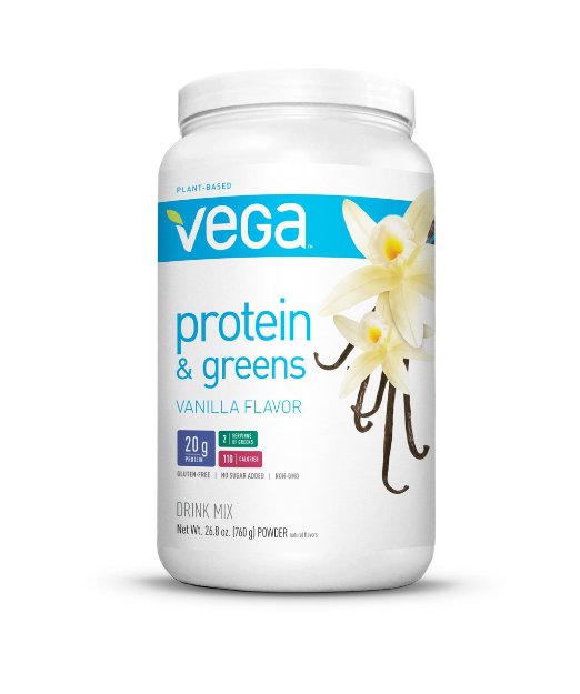 Vega Protein and Greens, Vanilla, Tub, 26.8 Ounce