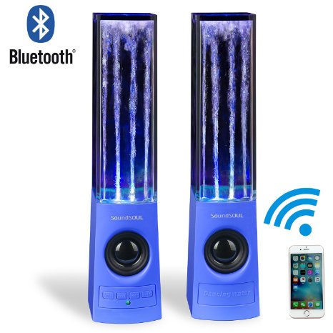 Bluetooth Speakers, Soundsoul Wireless Bluetooth Music Fountain Dancing Water Speakers (Blue)