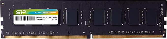 Silicon Power DDR4 32GB 2666MHz 288 pin CL19 1.2V Non ECC RAM Unbuffered UDIMM Desktop Computer Memory