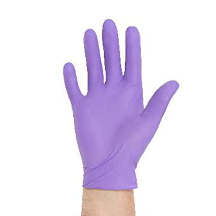 HALYARD Purple Nitrile Exam Gloves, Powder-Free, 5.9 mil, X-Small, 55080 (Case of 1000)