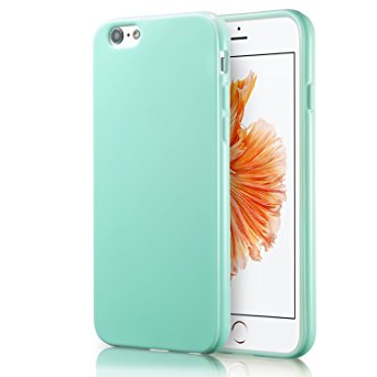 iPhone 6S Case, technext020 Apple iPhone 6S Mint green silicone Cover, Ultra Slim Gloss Gel Bumper iPhone 6 Case Aqua TPU bumper