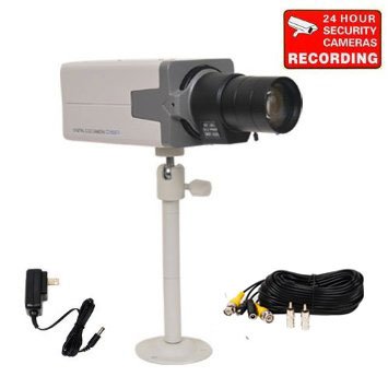 VideoSecu 700TVL Built-in 1/3" SONY Effio CCD Security Camera with 6-60mm Varifocal Lens, Power Supply, Camera Bracket, Extension Cable and Free warning sticker CHT