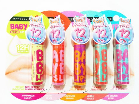Maybelline Baby Lips SPF20 4.5g.(1 pack/5 pcs.)