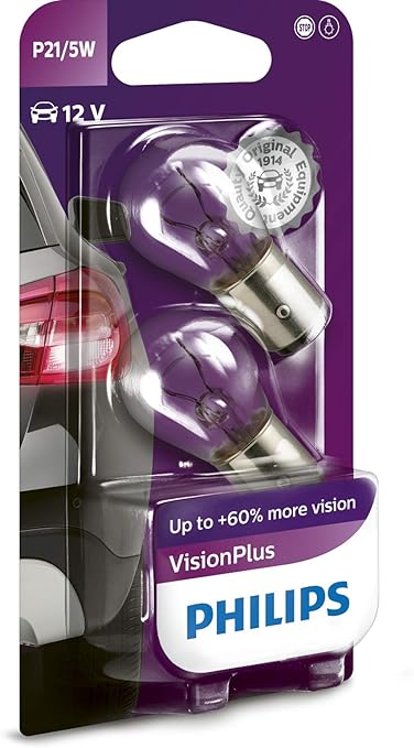 Philips 12499VPB2 P21/5W VisionPlus 12V