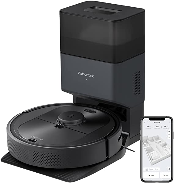 Roborock Q5  Robot Vacuum with Self-Empty Dock, Hands-Free Cleaning for up to 7 Weeks, 2700Pa Max Suction, 180mins Max Run-Time, Works with Alexa, Perfect for Hard Floors, Carpets, and Pet Hair