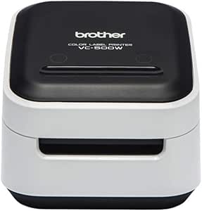 Brother VC-500W, imprimante d’étiquettes Couleur, adaptée aux Loisirs Créatifs, connection Sans Fil, technologie d’impression ZINK (Zéro-INK), 5 Largeurs de Rouleaux Différentes, de 9 à 50 mm