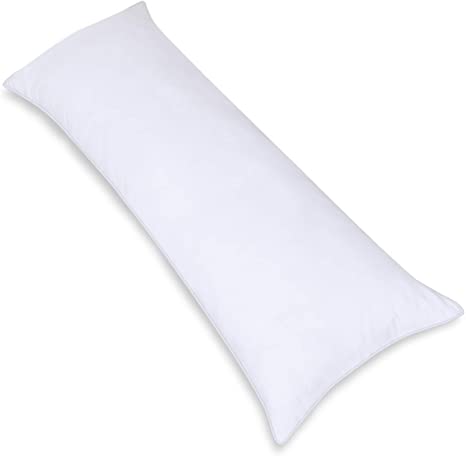 Soft Full Body Pillow for Adults,Premium Fiber Filling Long Side Sleeper Pillows for Sleeping Pregnant Woman,20×54inch(Pillowinsert)